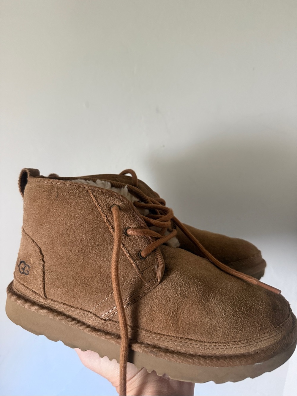 UGG Women's Chestnut Suede Ankle Booties with Shearling
